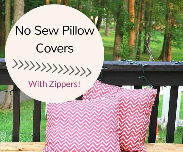 No Sew Pillow Cover With Zipper