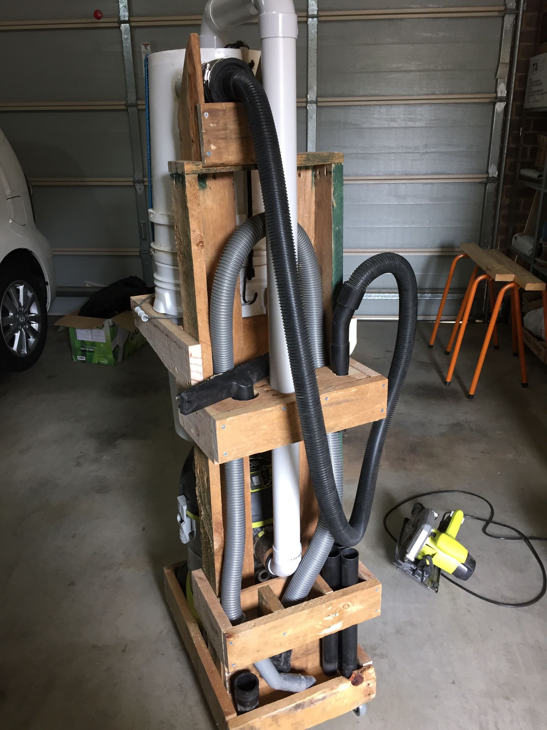 Shop Vac & Cyclone Dust Collection System Cart (Jay Bates Inspired) 5 Steps Instructables