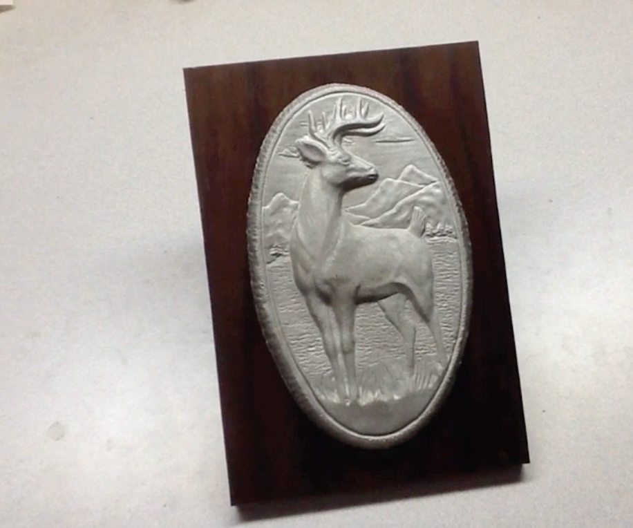 Backyard Aluminum Casting ~ 8 Point Buck Plaque
