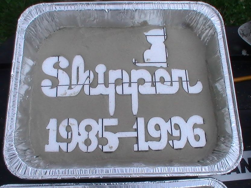 DIY Pet Memorial Project - Pet Gravestone - Pet Grave Marker