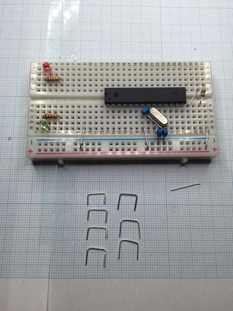 回路素子の足から作成したジャンパー（4ピン幅）