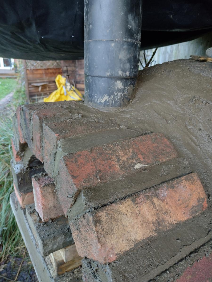 Incorporating the Chimney Flue and Building the Arched Opening