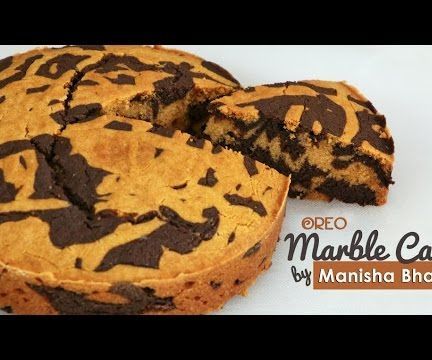 Oreo Cookies Marble Cake - Oreo Biscuit Marble Cake - Easy & Moist Teatime Cake