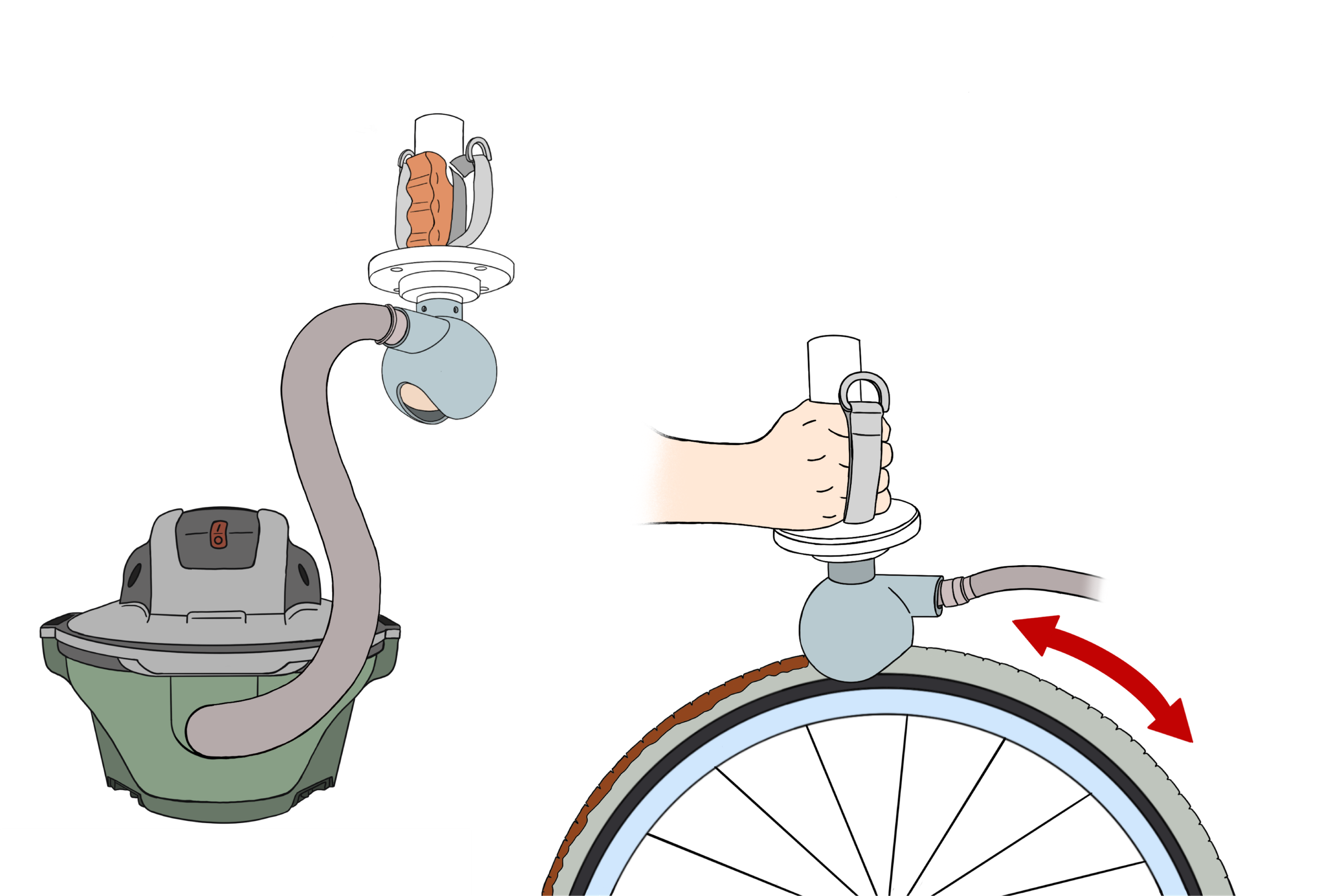 DIY Wheelchair Tire Scrubber With Vacuum 10 Steps (with Pictures