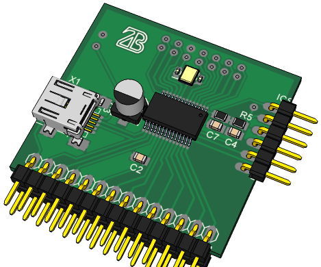 Breadboard Compatible PIC18F25J50 Demoboard