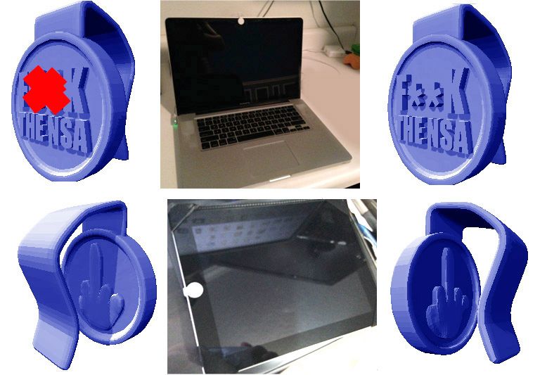 Give the NSA the Middle Finger With "F**K the NSA" Web Cam Cover.