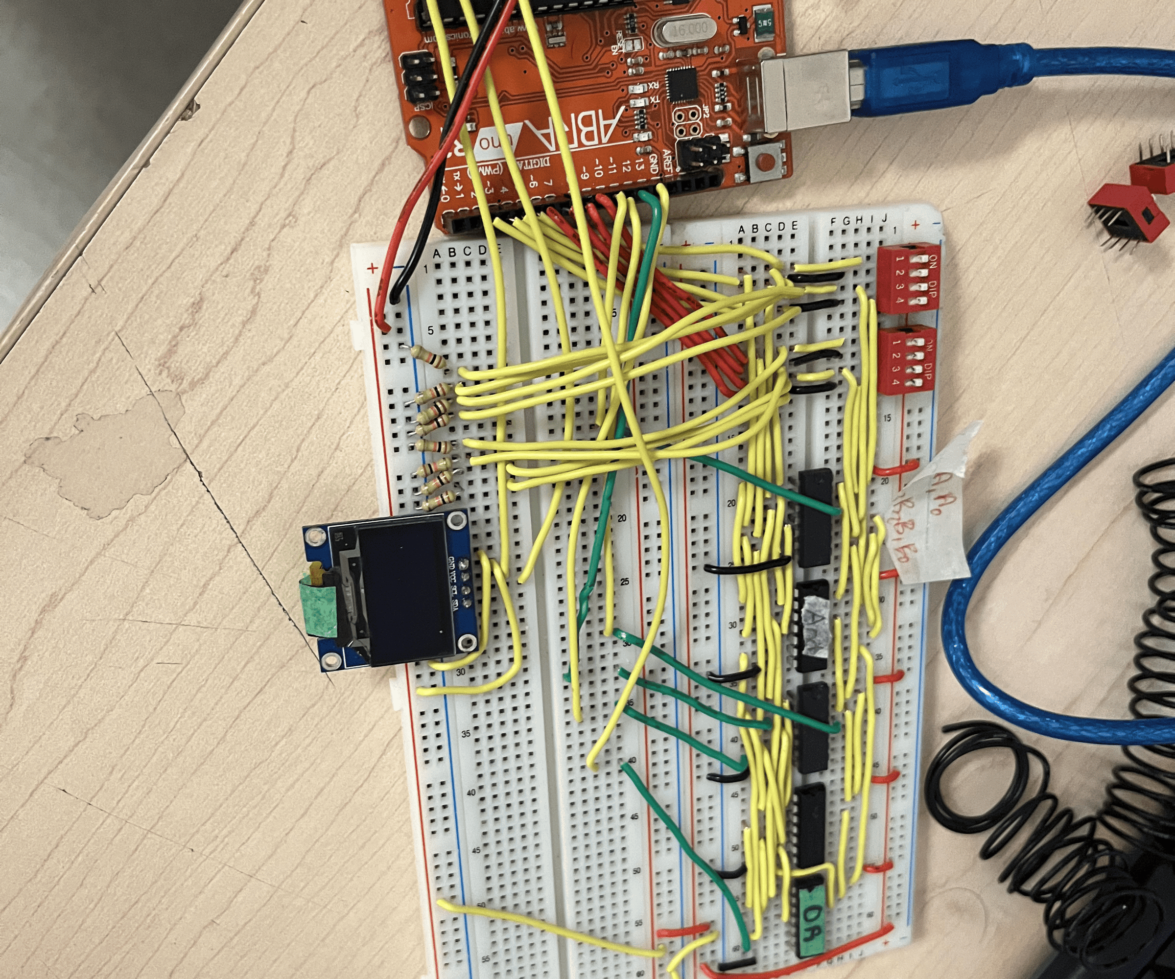 4-bit Adder | OLED Display