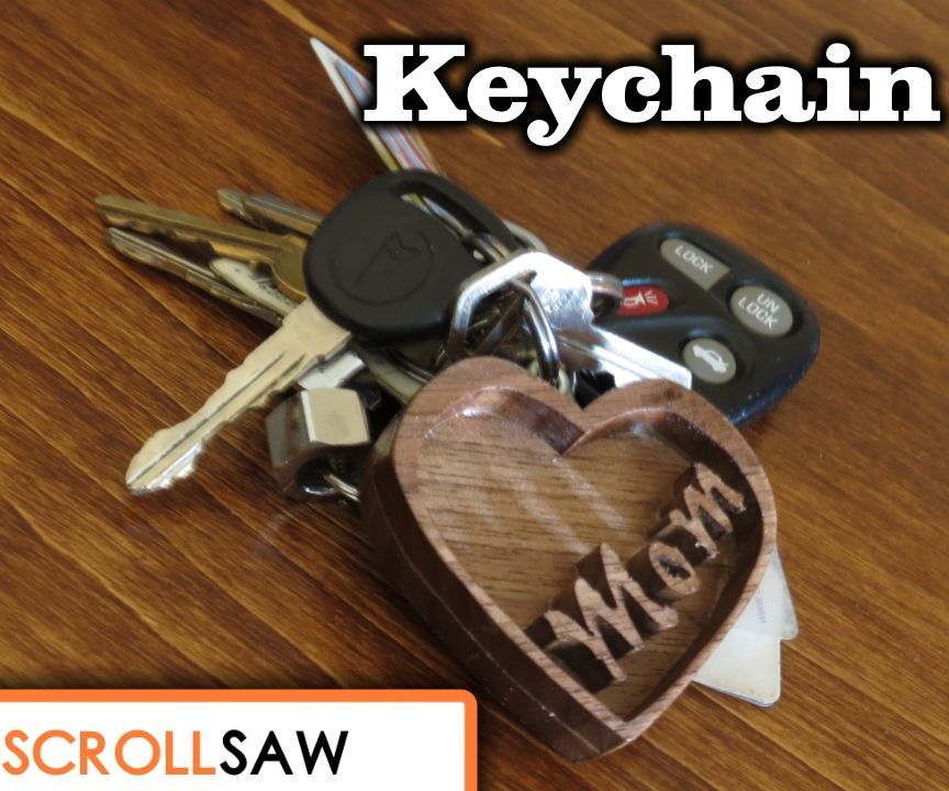 Mom's Heart Keychain