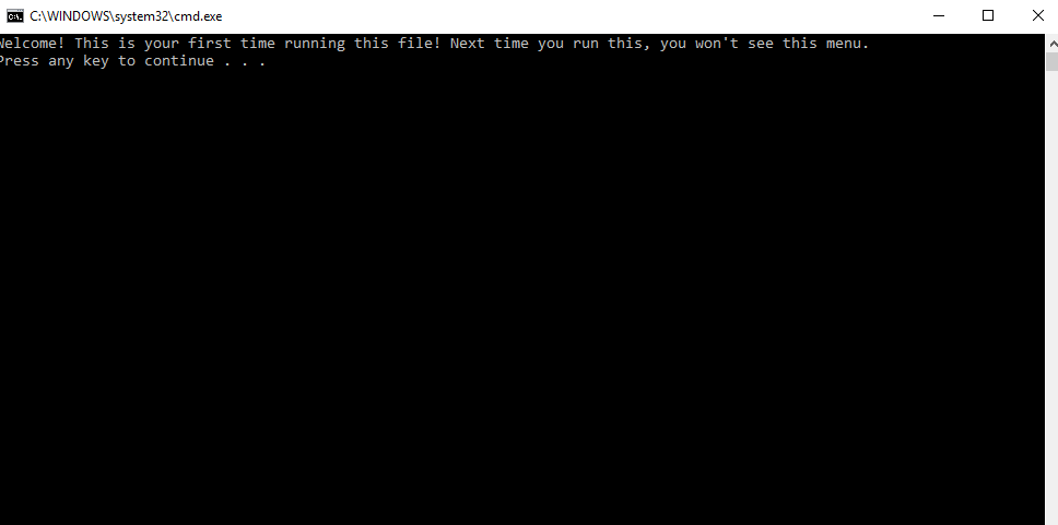 Batch File That Only Runs Certain Code Upon First Use - Instructables