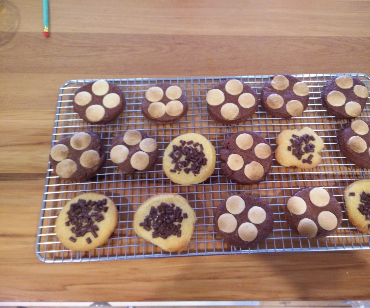 Vanilla and Chocolate biscuits