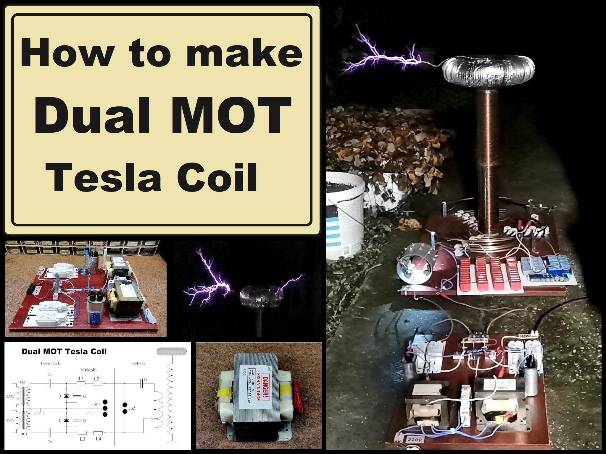 Dual MOT (microwave Oven Transformer) Tesla Coil 5 Steps Instructables