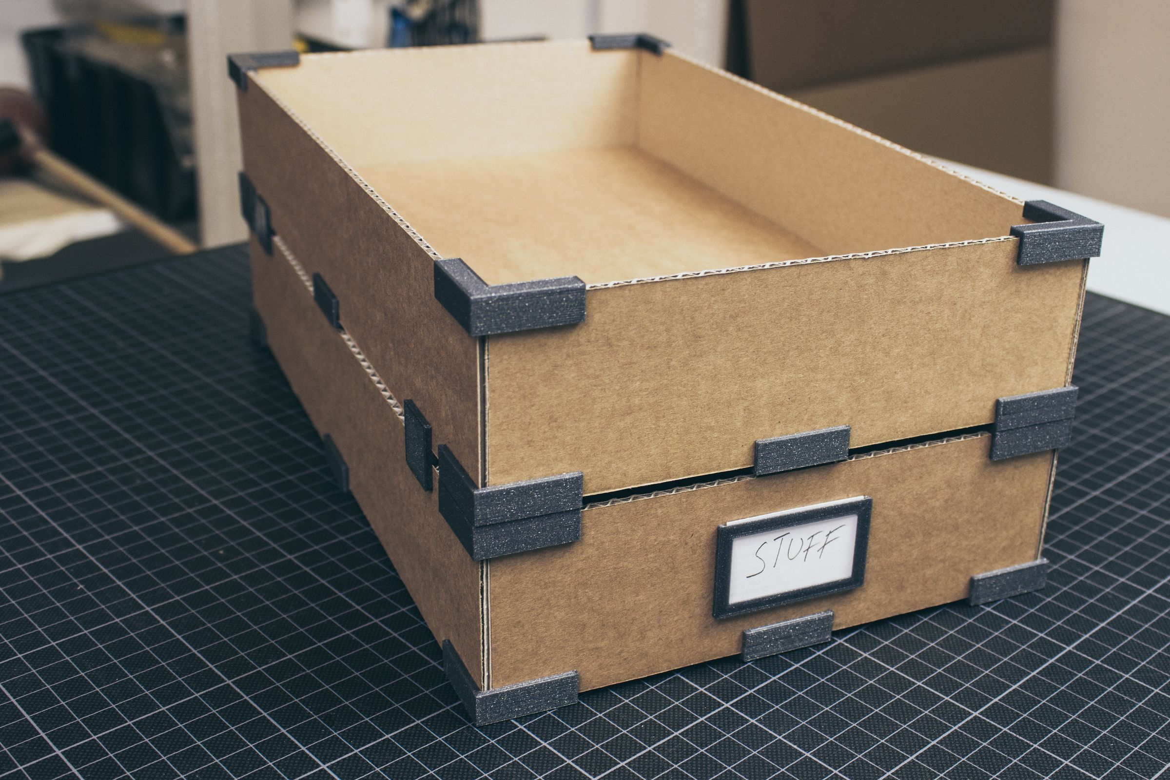 Storage Boxes Made Out of Cardboard and 3D Printed Parts (Update 2019 ...
