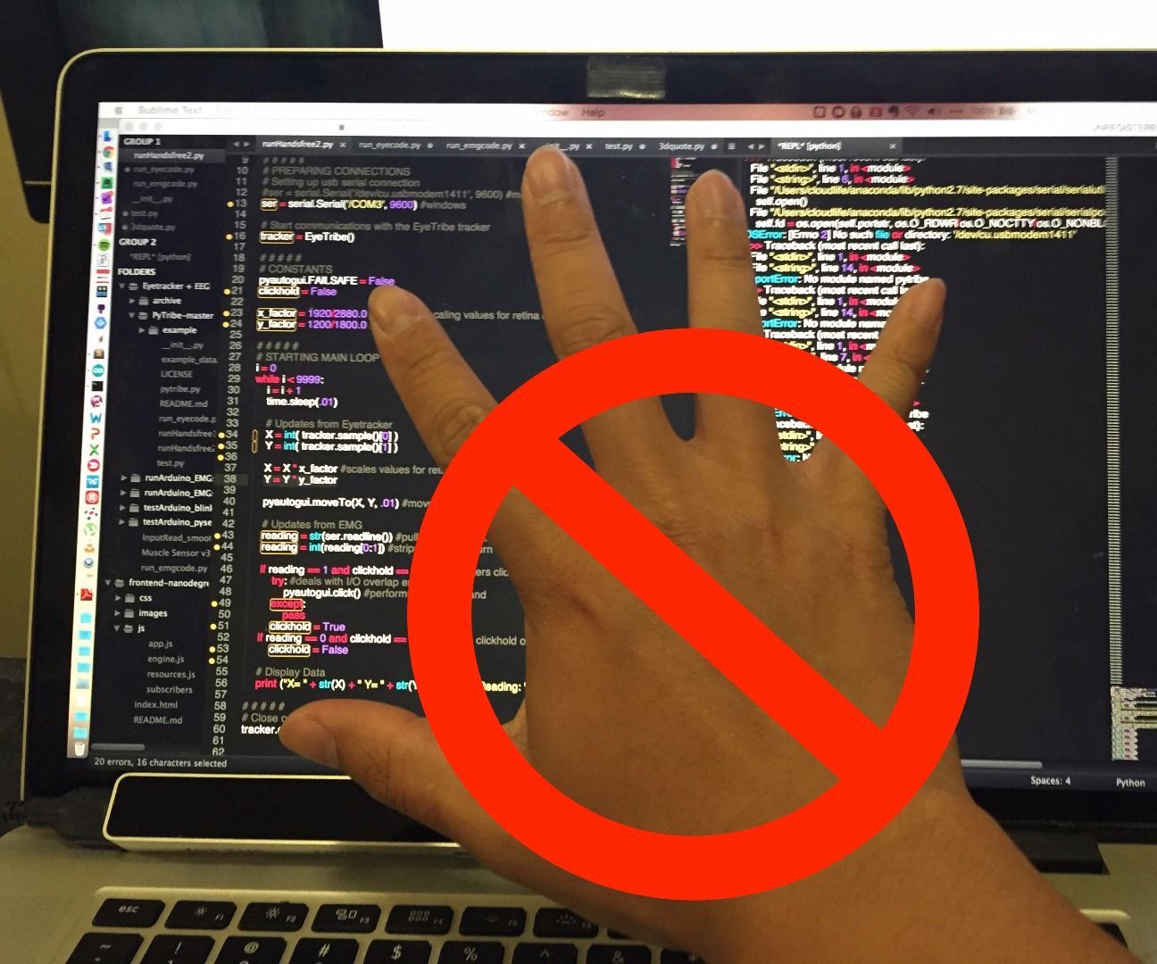 DIY Hands-free Computer Interface for under $200: Eyetracker+EMG+Arduino