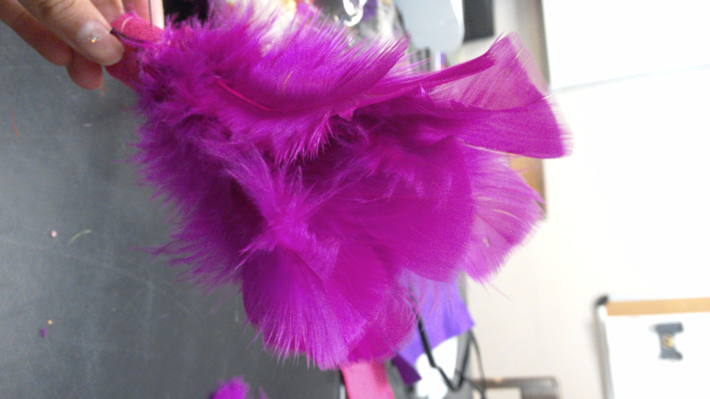 Fake Feather Flower Made by Tracy Li 8 Steps Instructables