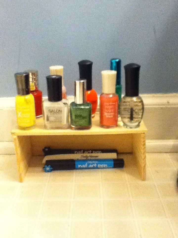 Nail Polish Shelf That Kids Could Make! (and They Did)
