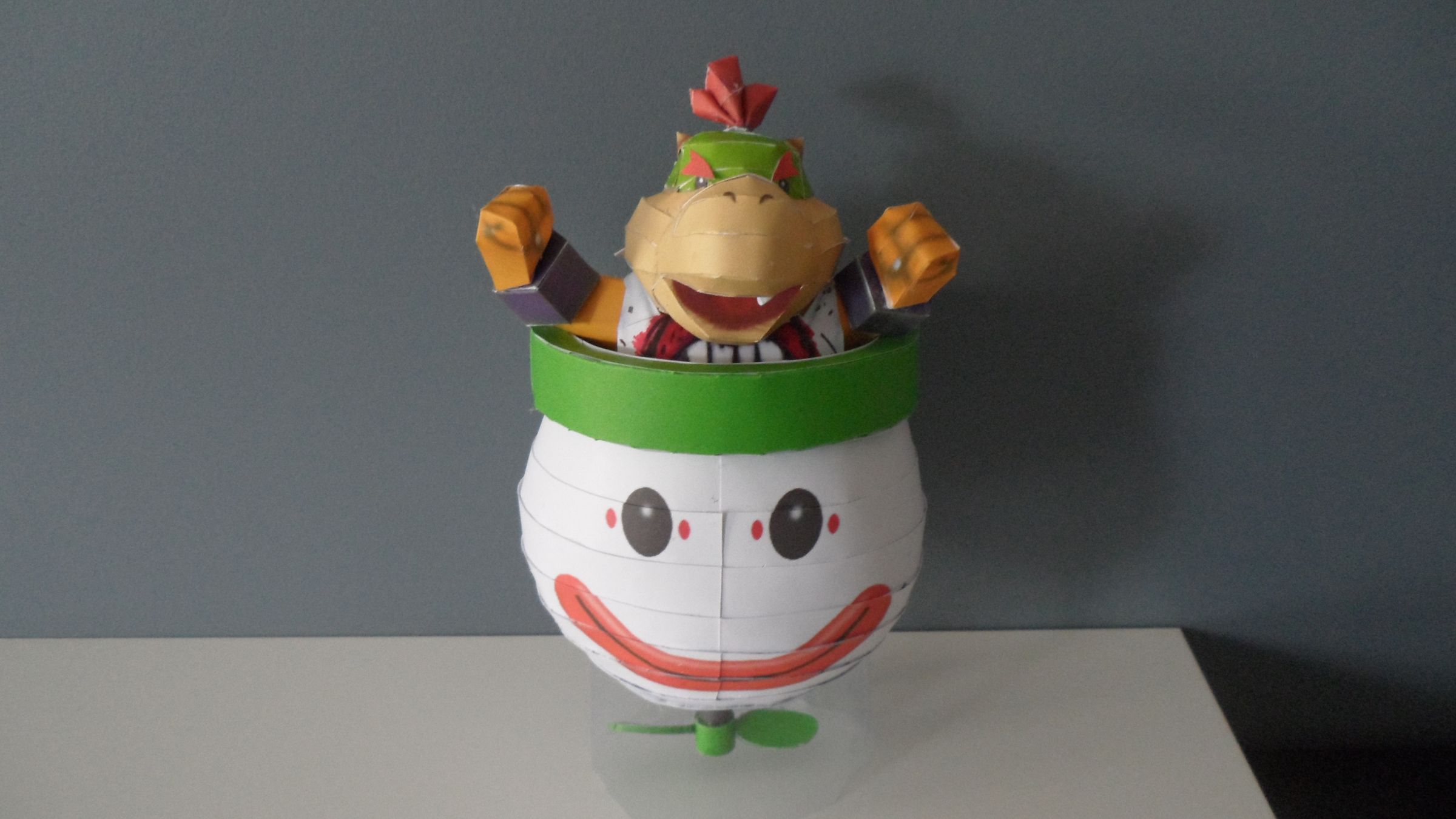 Papercraft Bowser Jr. and His Koopa Clown Car