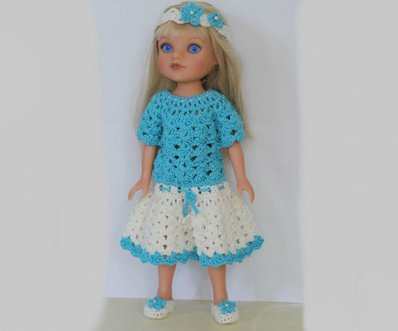 Crochet Doll Dress Outfit