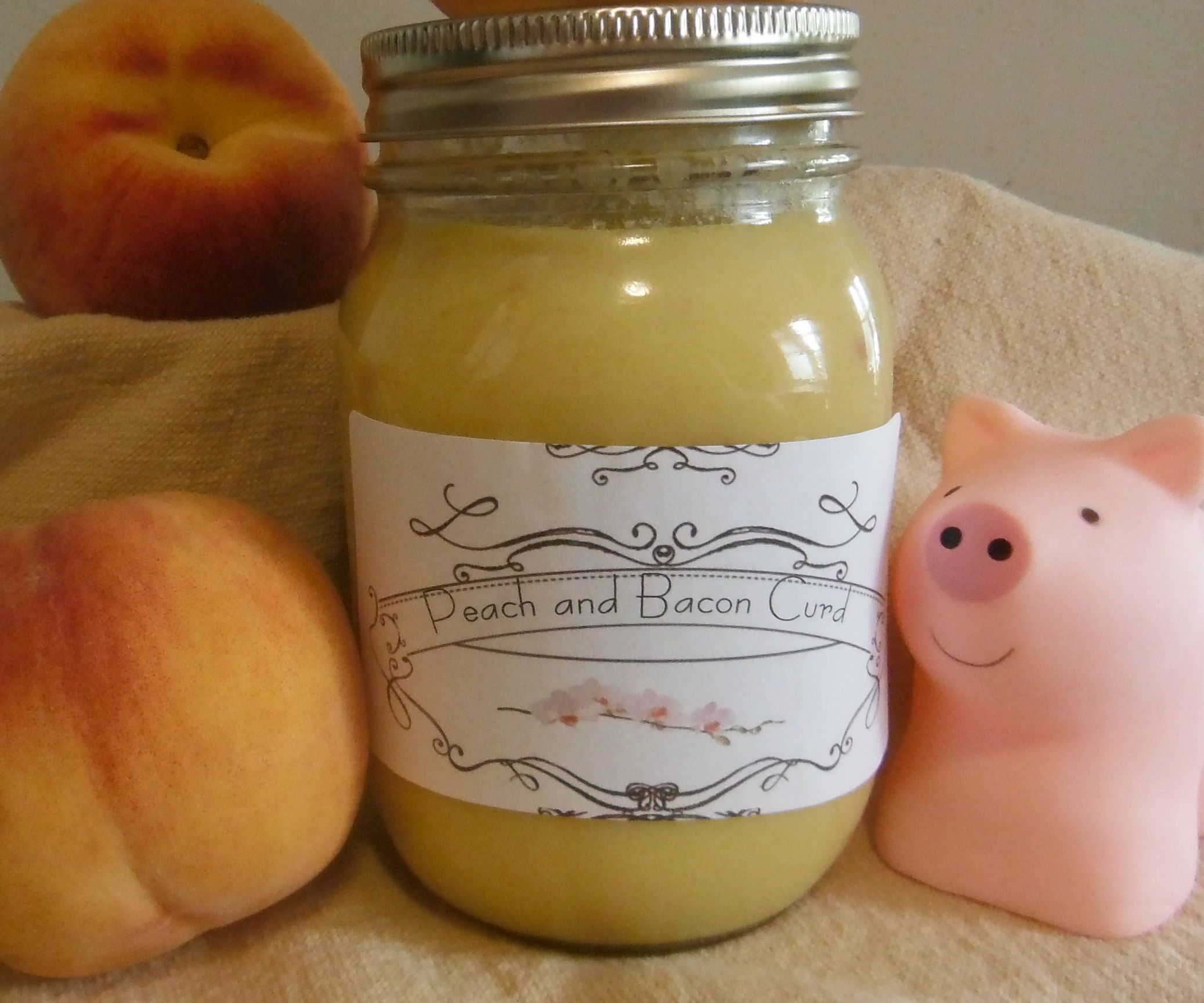 Peach and Bacon Curd