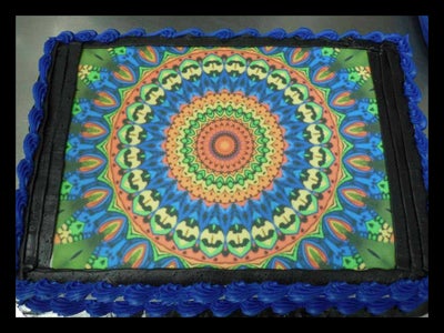 Rainbow Mandala Cake W/ Edible Graphics 