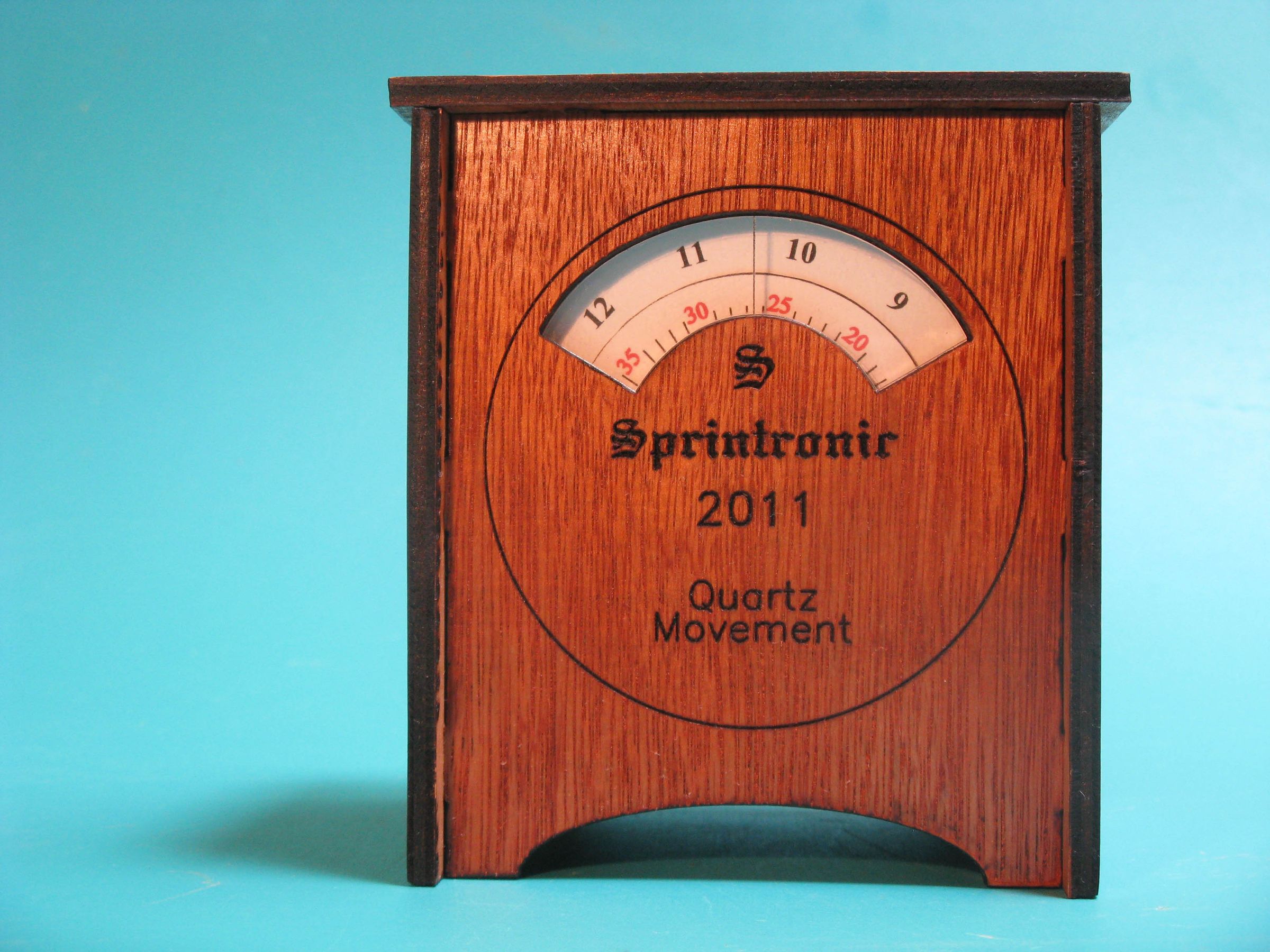 The Sprintronic - Clock with Laser Cut Case