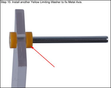 Install Another Yellow Limiting Washer to Fix Metal Axis