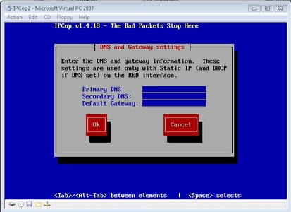 Installing IpCop Virtual Machine