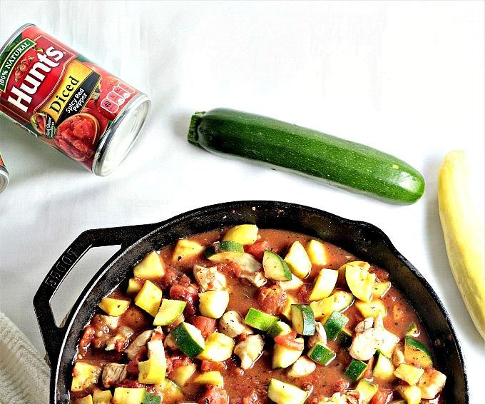 Spicy Chicken, Squash and Tomatoes