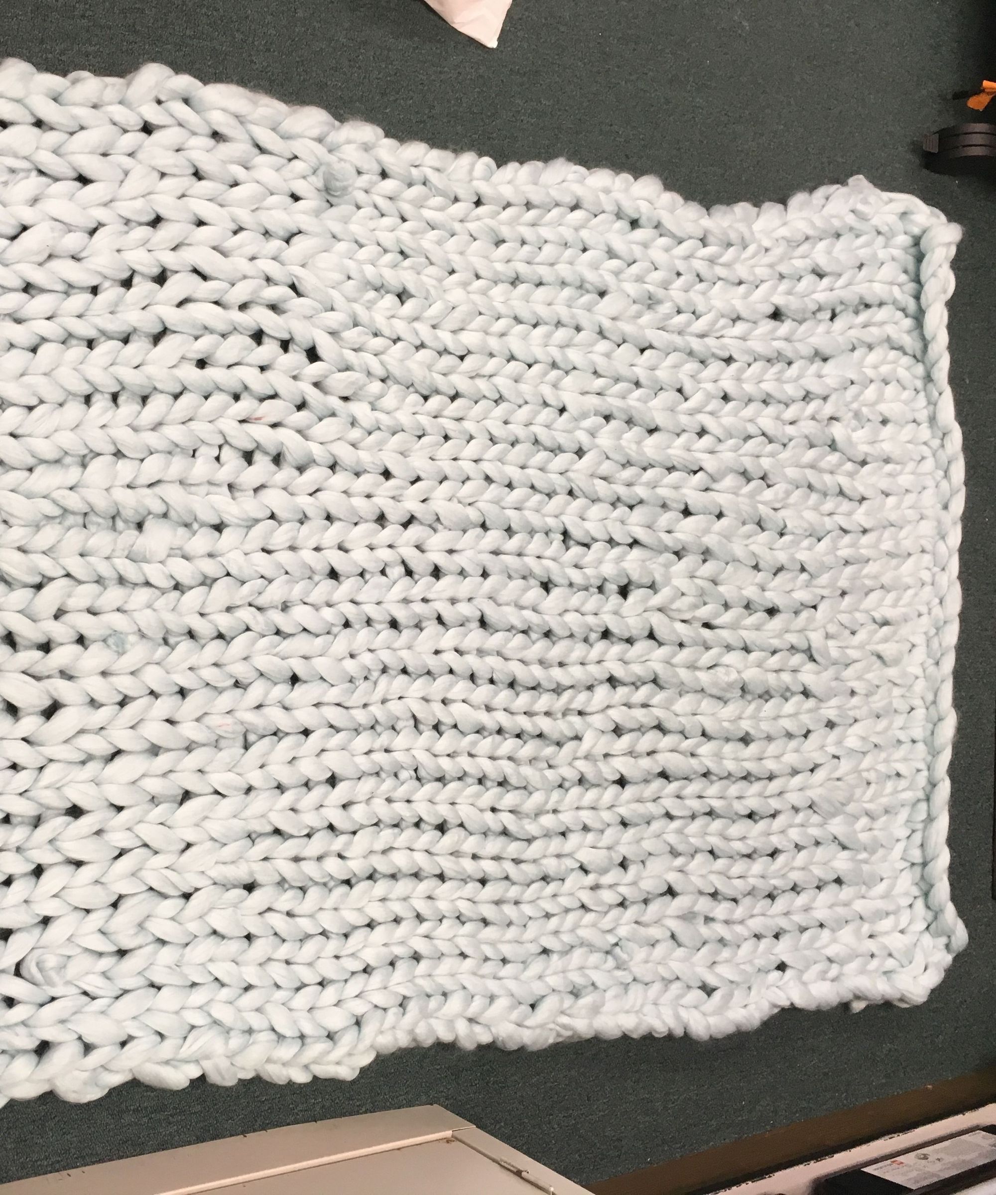 Super Comfy Hand Knitted Wool Blanket