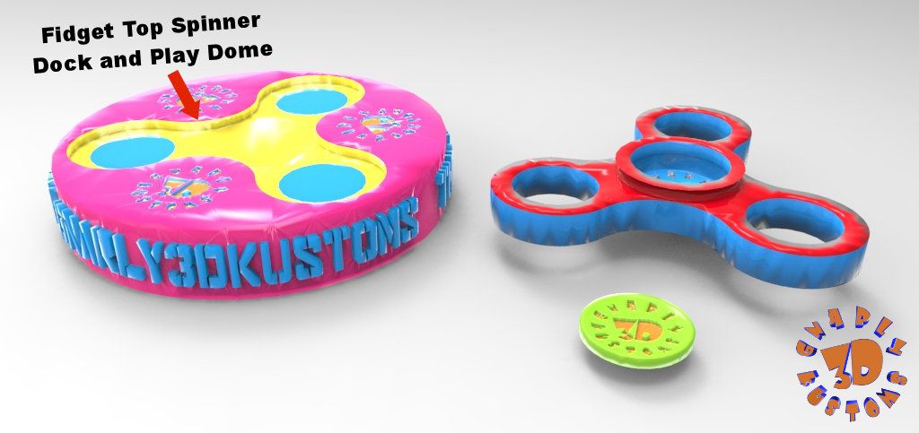 The Penny Fidget Top Spinner With Dock/Play Dome (use 10-12in's of String for Spinning Spinner)