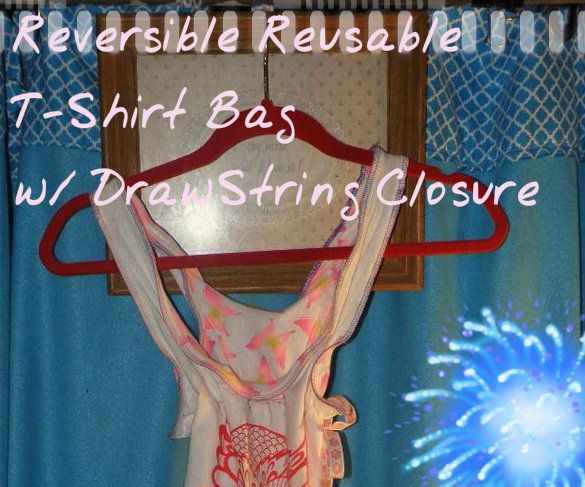 Reusable Reversible T-Shirt Bag W/ DrawString Closure (preliminary)