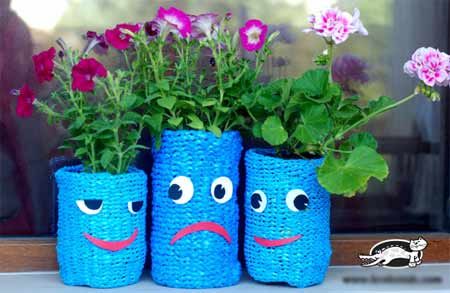Make Flower Planter From Nylon and Bottle