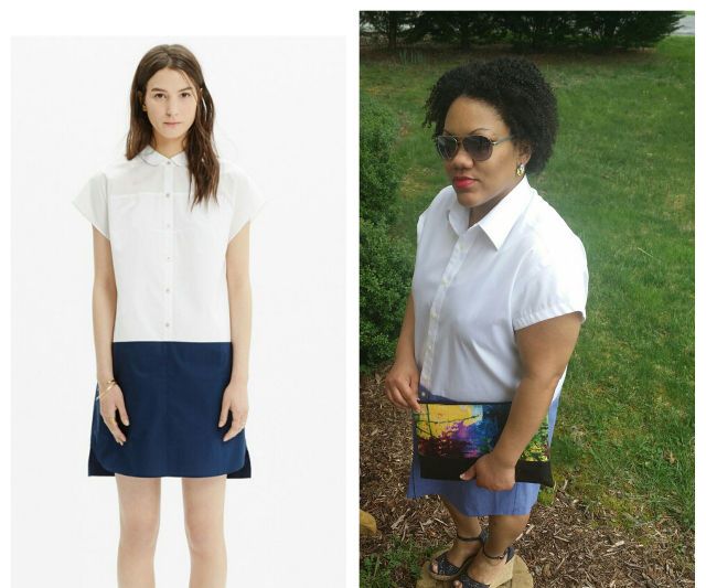 Madewell Shirt Dress Inspired Refashion