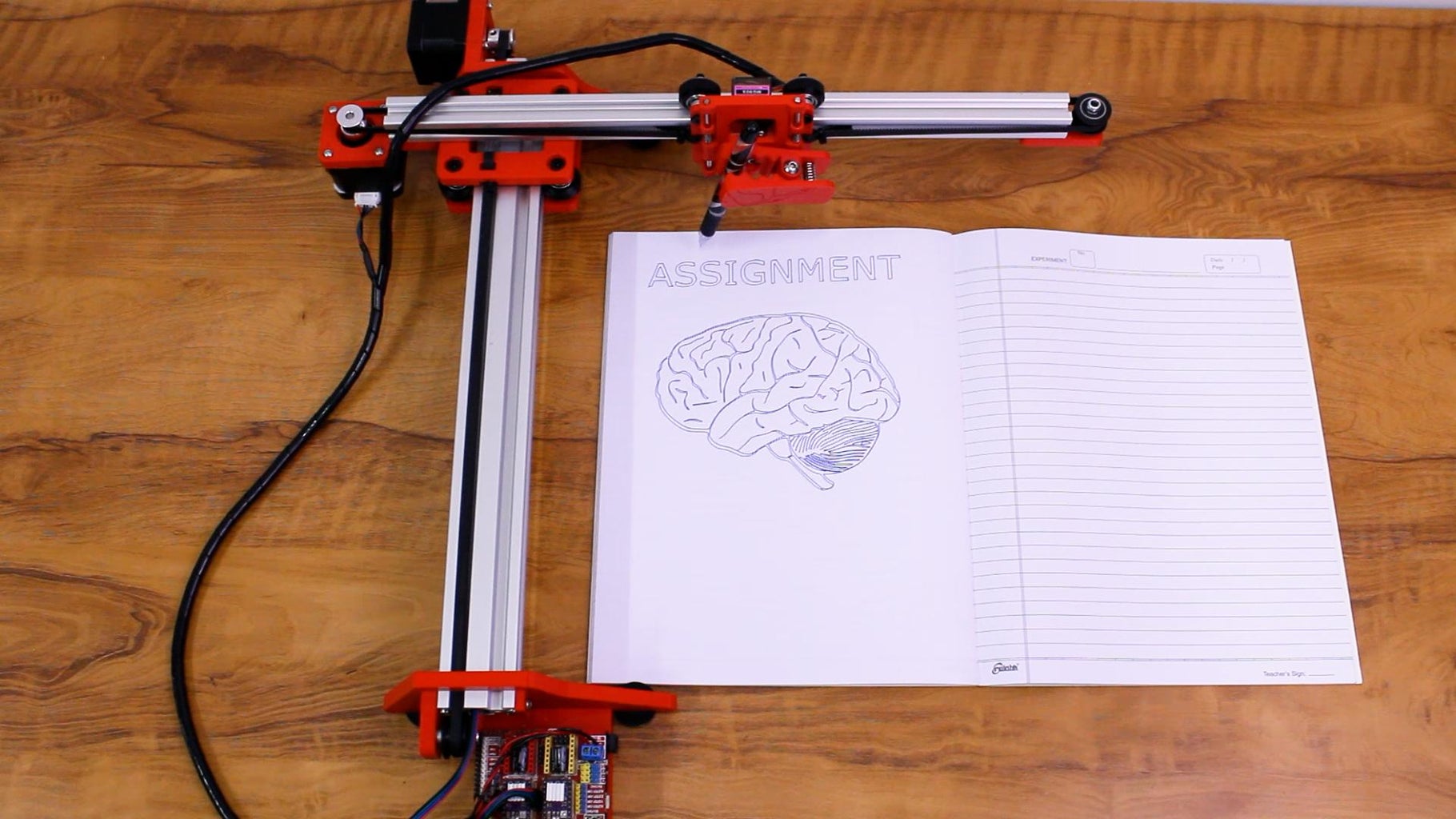 DIY Homework Writing Machine Using Arduino - 2D Pen Plotter : 11 Steps ...
