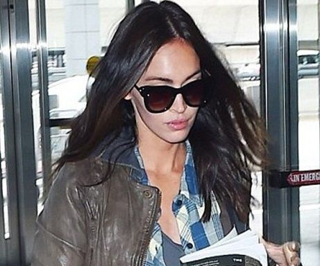 NY Airport Megan Fox Brown Biker Leather Jacket