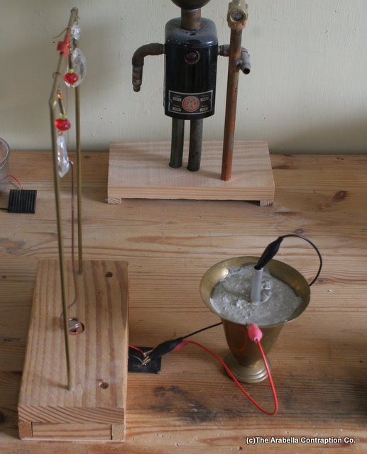 Cement Battery Powered Magbot Pendulum/Joule Thief