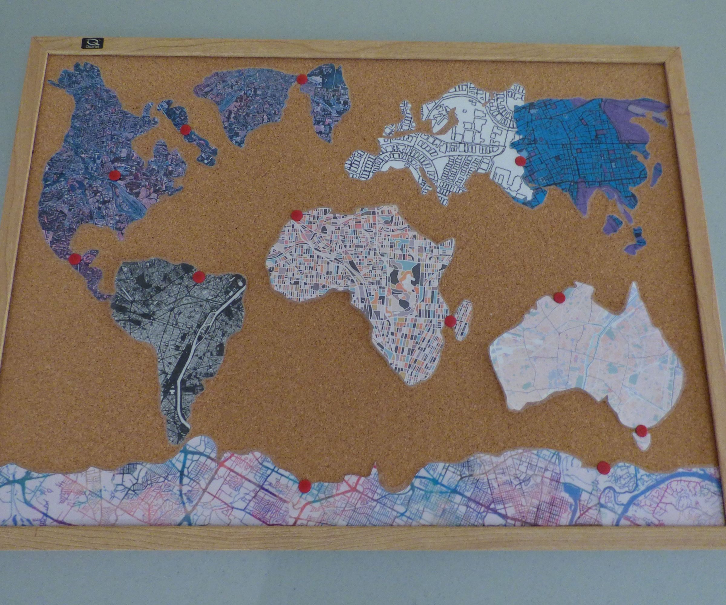 Bulletin Board World Map 