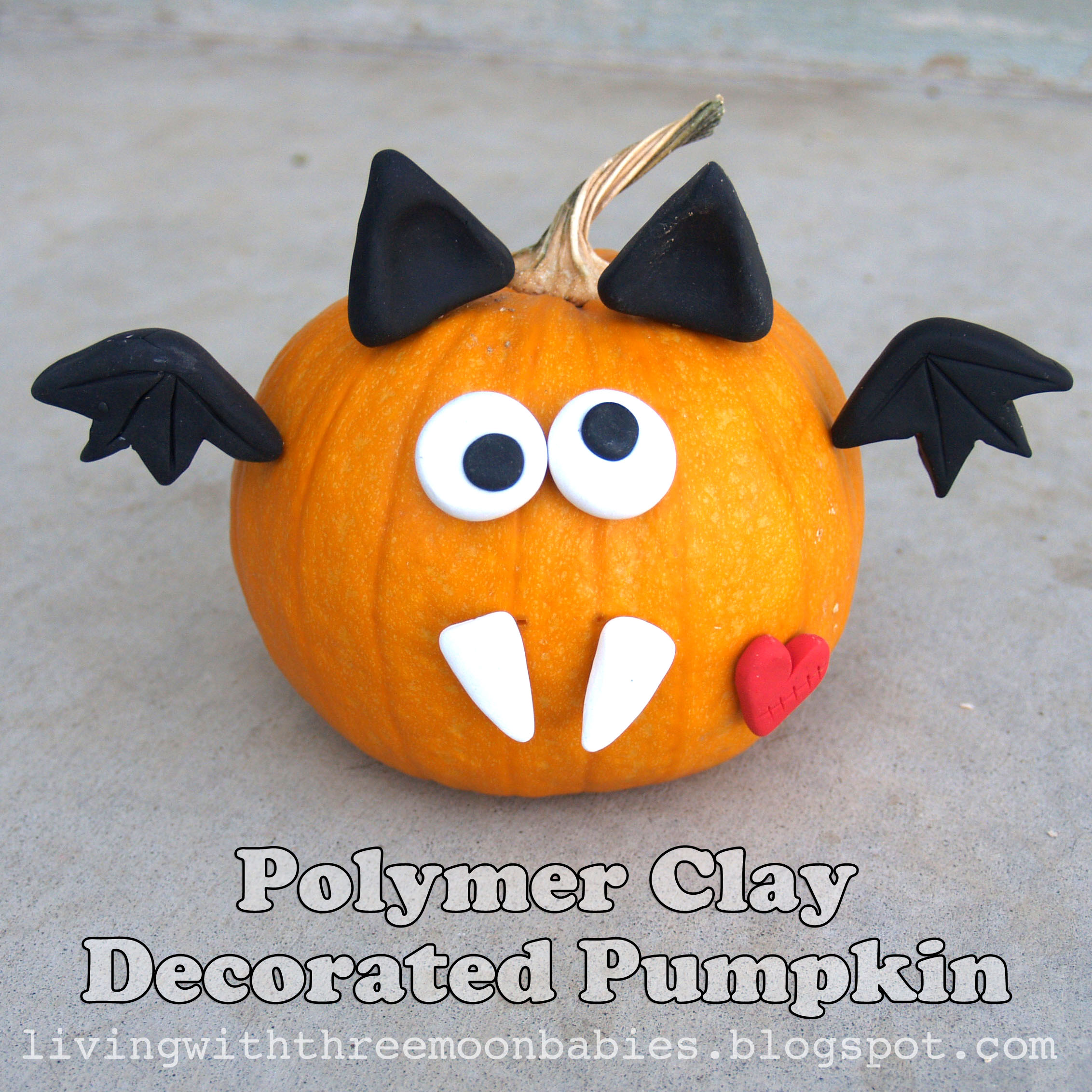 Polymer Clay Decorated Pumpkin