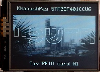 Power the KhadashPay Up and Tap Four RFID Cards on the RFID Reader