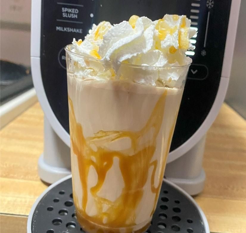 Caramel Frappé With a 72oz Ninja Slushi