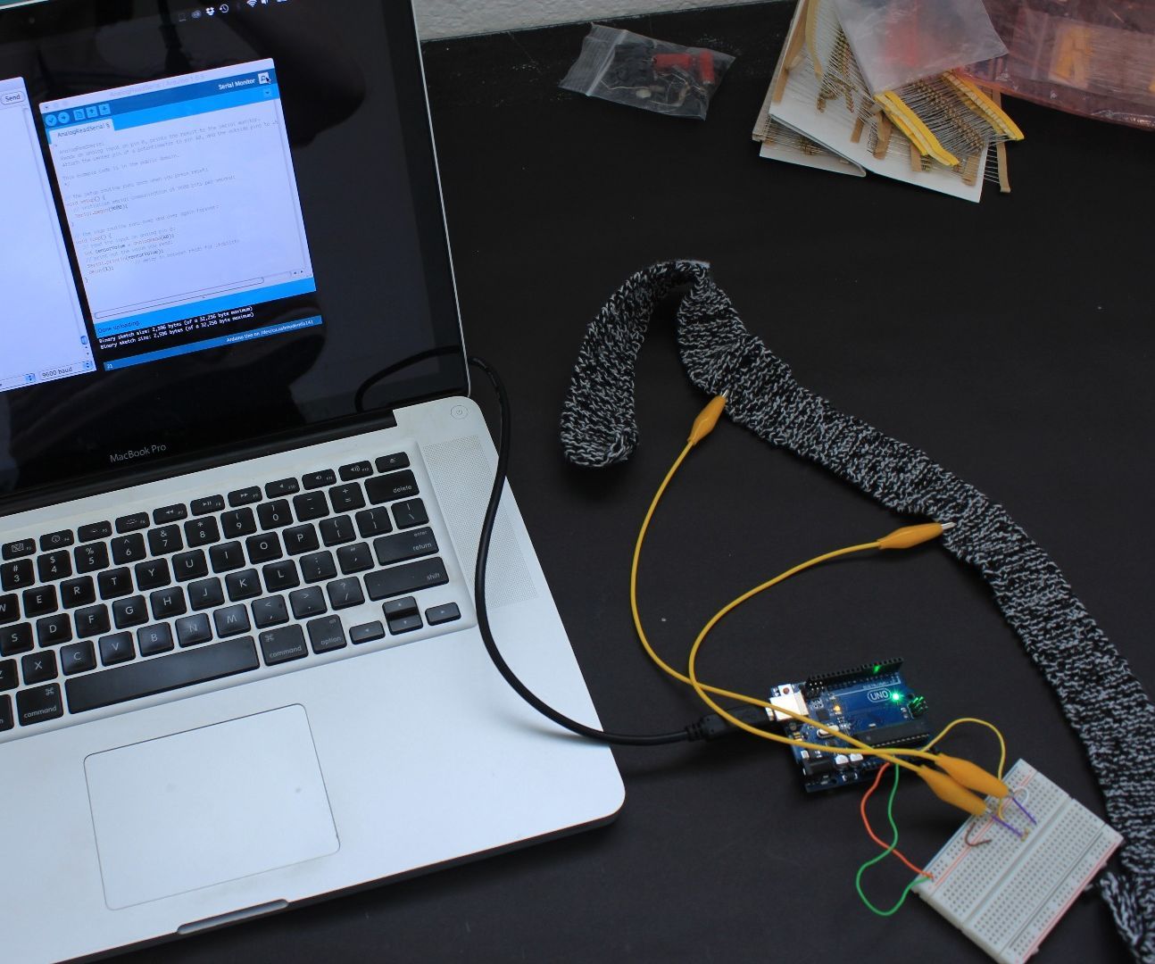 DIY Breath Sensor With Arduino (Conductive Knitted Stretch Sensor)