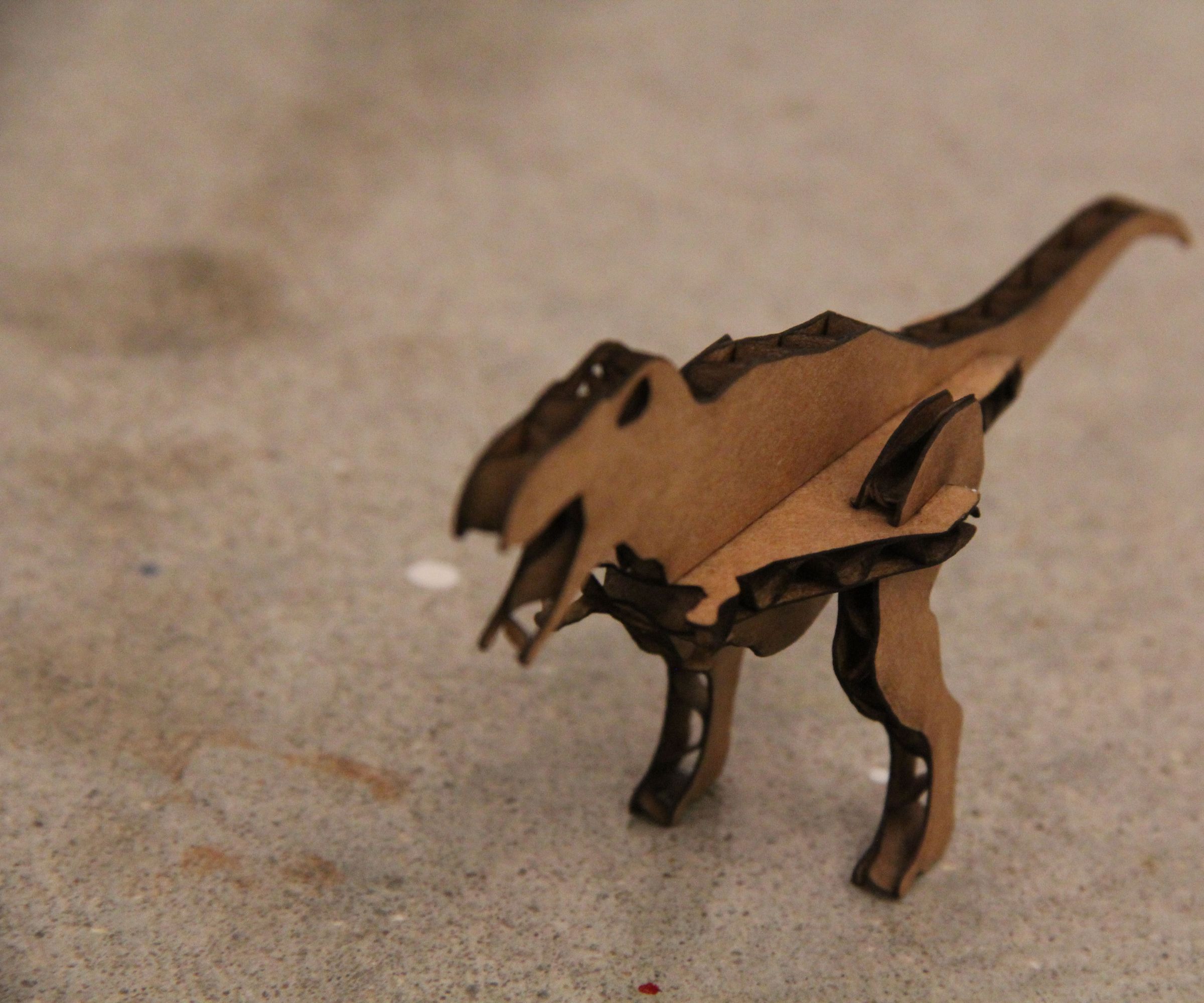 Lasercut Cardboard Dinosaurs