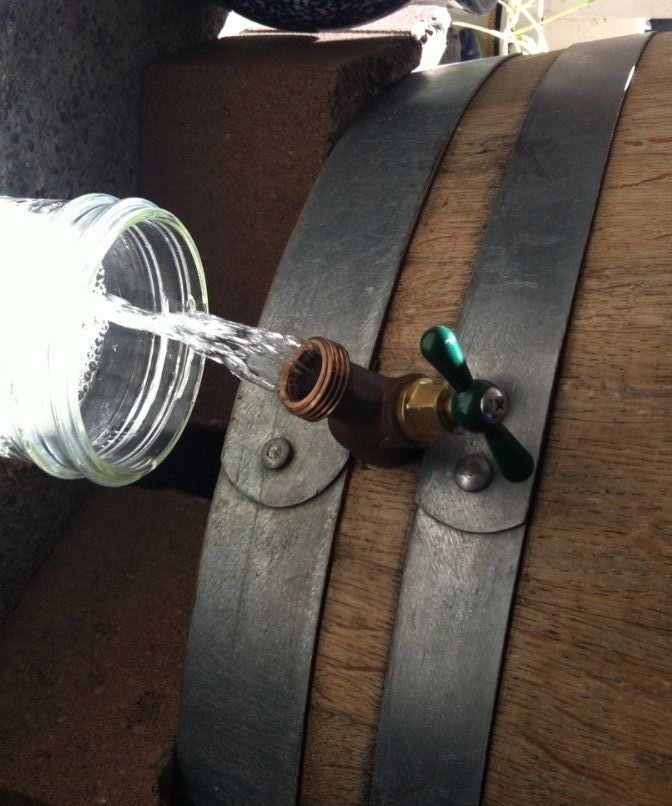 Converting Wine Barrels to Rain Harvest Barrels
