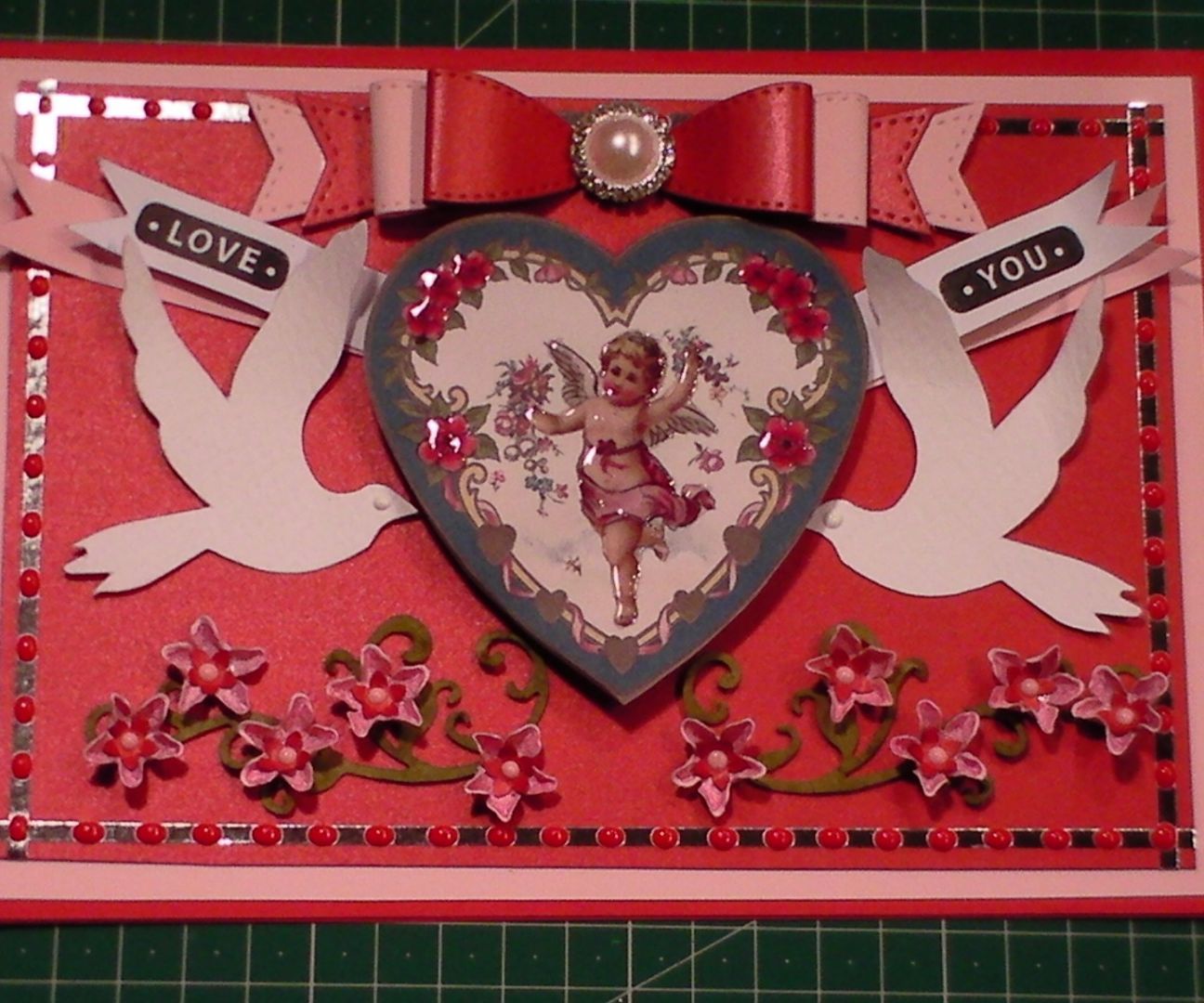 How to Make a Victorian Vintage Cherub Valentine Card 