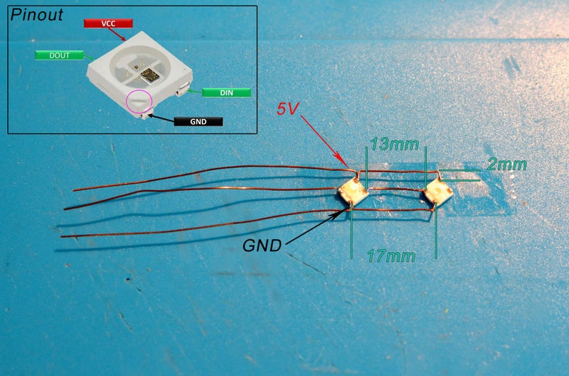Option B - WS2812B RGB LEDs Center