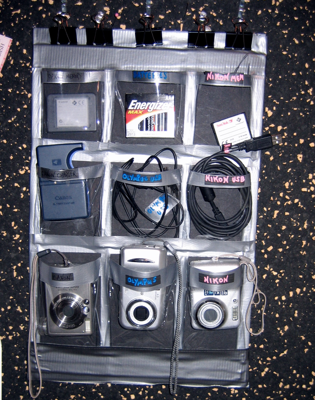 NoSew USB Electronics Organizer