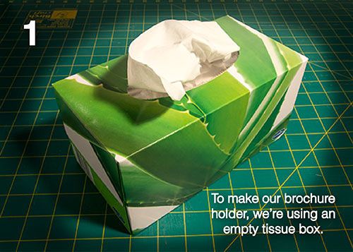 Diy: Make Your Own Brochure Holder From a Tissue Box