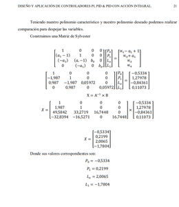 Diseño Del Controlador Polinomial Generalizado Con Acción Integral