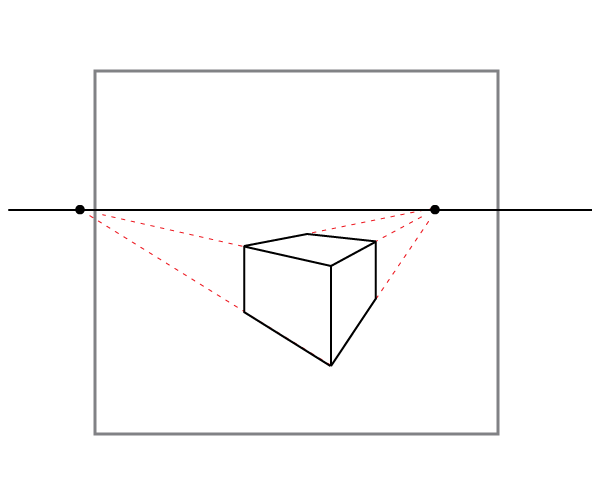 Middle Point Drawing 2 Point Perspective Drawing Step By Step