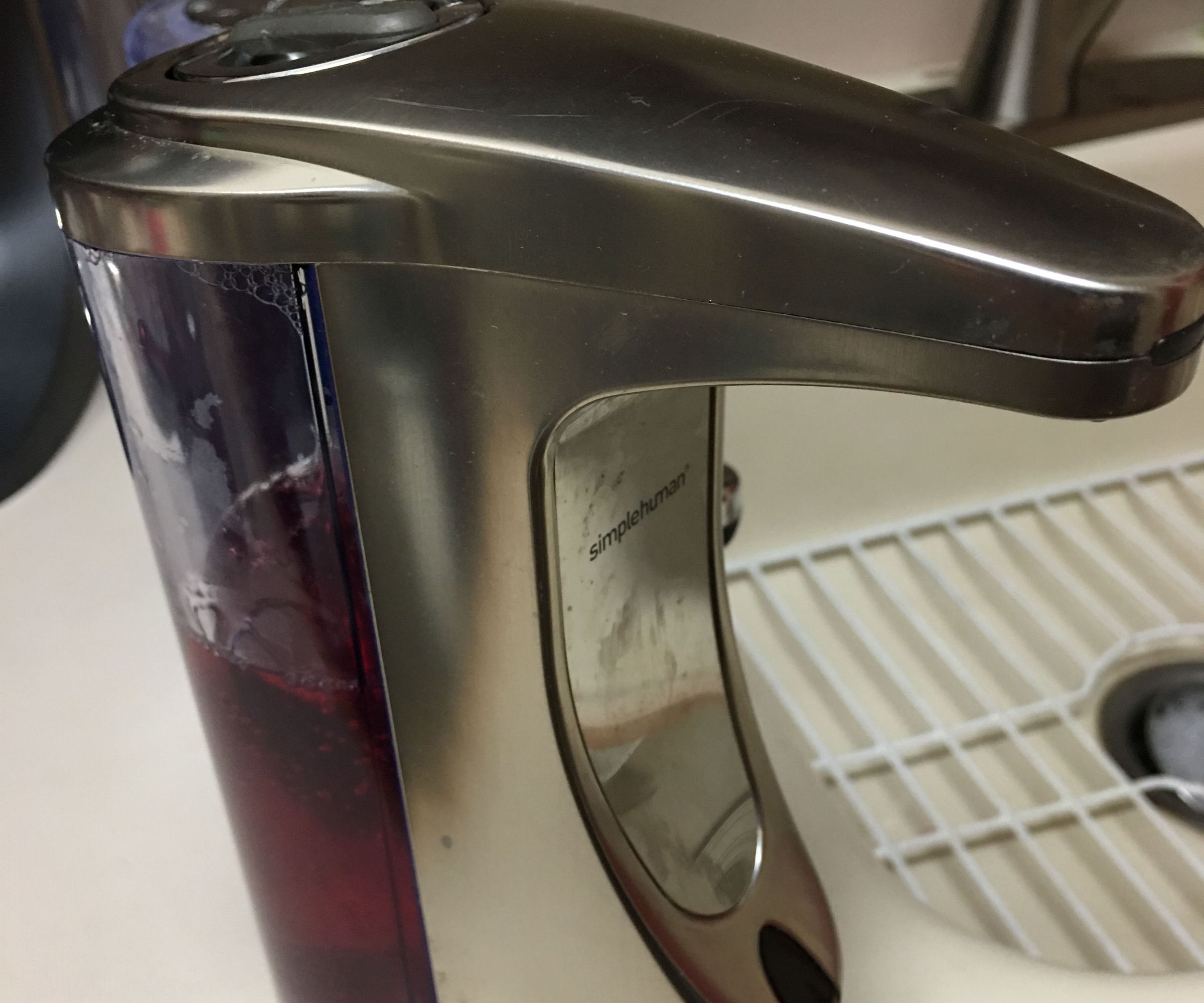 Unclogging a SimpleHuman Soap Dispenser