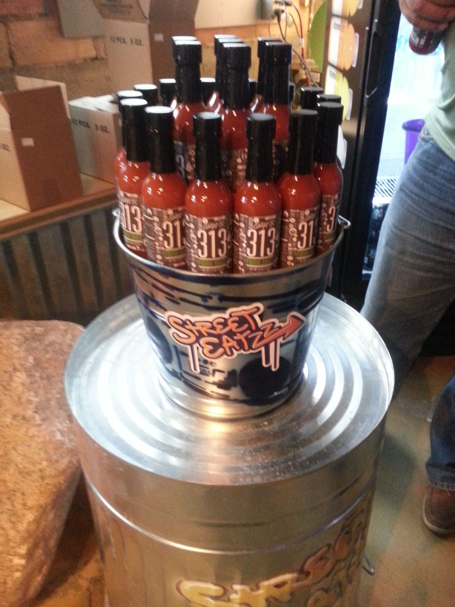 Metal Bucket Product Displays - I made it at TechShop!